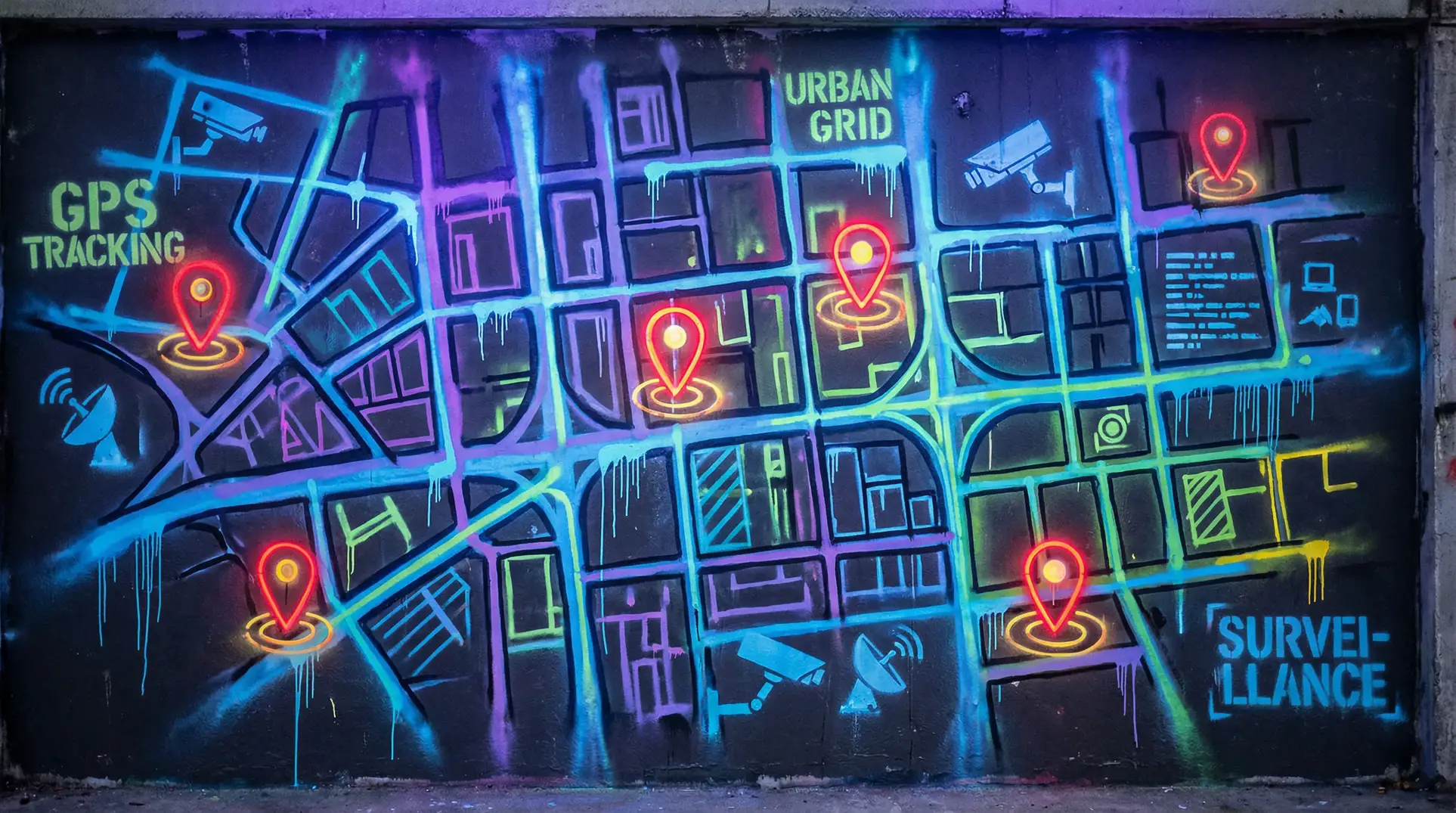 午夜向日葵视频在线视频观看视频 狗仔追踪地图 - 城市涂鸦风格